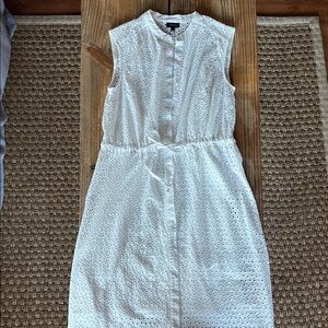Who What Wear White Eyelet Midi Dress